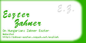 eszter zahner business card